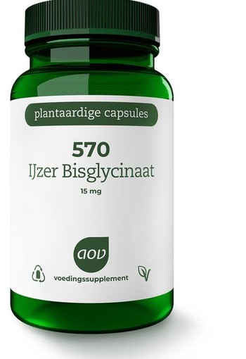 AOV 570 IJzer bisglycinaat 15mg (90 Vegetarische capsules)