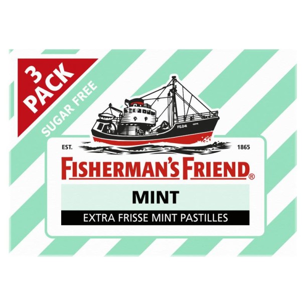 Fishermansfriend Mint suikervrij 3-pack (25 Gram)
