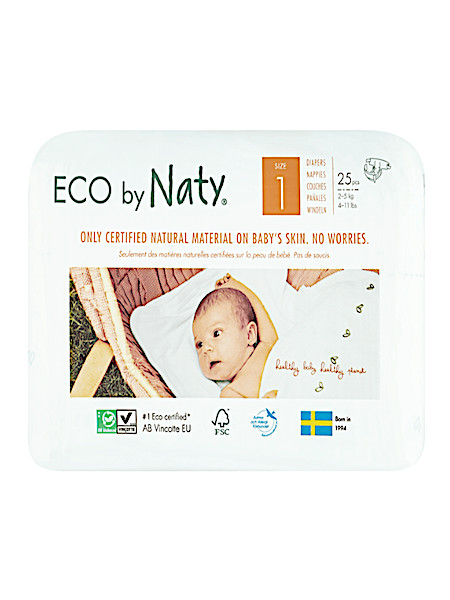 Naty Eco Diapers 1 / Naty babycare luiers new born 1