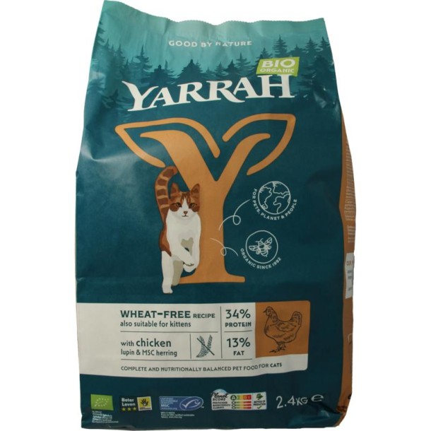 Yarrah Kattenvoer wheat-free bio (2400 Gram)