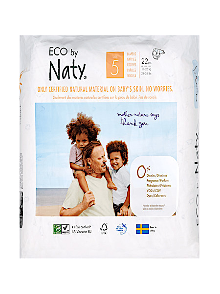 Naty babycare luiers junior 5 / 22 stuks