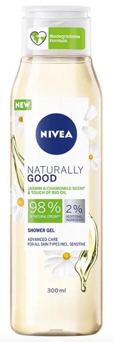 Nivea Showergel naturally good jasmin & chamomile (300 Milliliter)