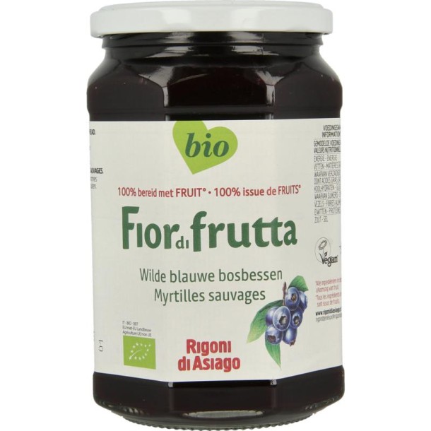 Fiordifrutta Wilde blauwe bosbessen jam bio (630 Gram)