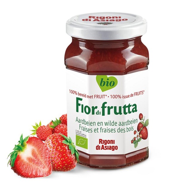 Fiordifrutta Aardbei & wilde aardbei jam (630 Gram)