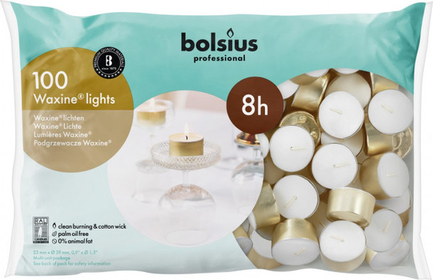 Bolsius Waxinelicht 23/39 wit 8h (100 Stuks)