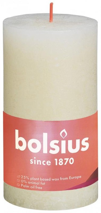 Bolsius Rustiekkaars shine 130/68 130/68 soft pearl (1 Stuks)