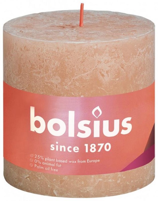 Bolsius Rustiekkaars shine 100/100 misty pink (1 Stuks)