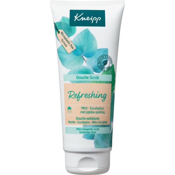 Kneipp Refreshing douche scrub mint eucalyptus en jojoba (200 Milliliter)