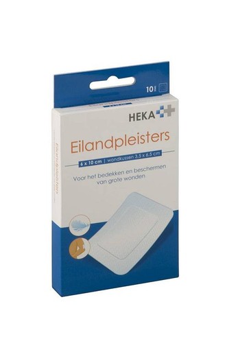 Hekaplast Eilandpleister border 6cm x 10cm steriel (10 Stuks)