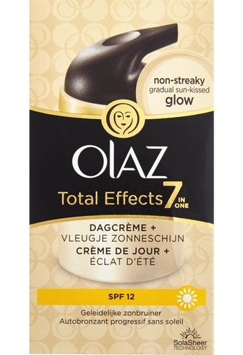 Olaz Total Effects 7-In-1 Hydraterende Dagcrème Zelfbruiner SPF12 50ml
