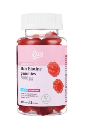 Etos Hair Biotine gummies 5000μg 60 stuks