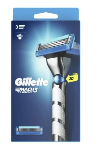 Gillette Mach3 Turbo Scheersysteem + 2 Scheermesjes