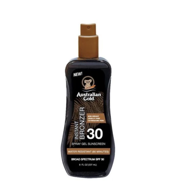 Australian Gold SPF 30 Spray Gel met bronzer 237 ML