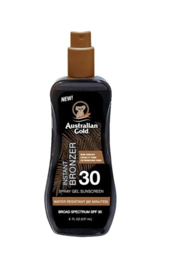 Australian Gold SPF 30 Spray Gel met bronzer 237 ML