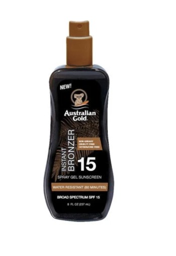 Australian Gold SPF 15 Spray Gel met Bronzer  237 ml