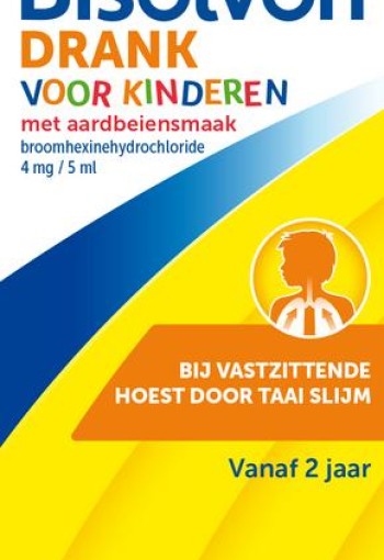 Bisolvon Drank kind aardbei (125 ml)
