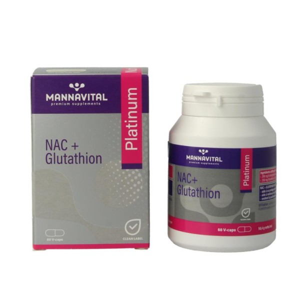 Mannavital NAC + glutathion platinum (60 Vegetarische capsules)