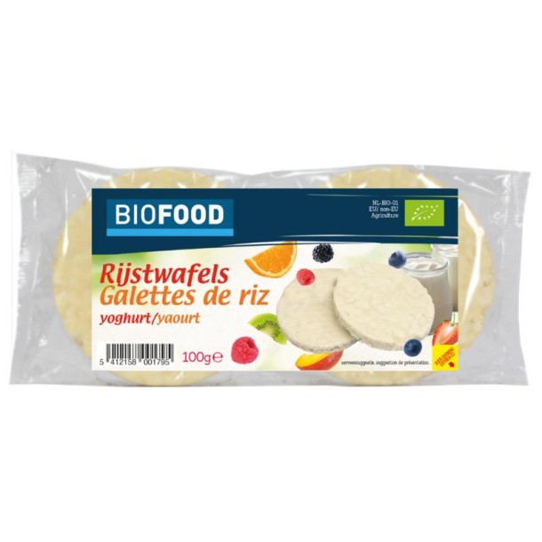 Damhert Rijstwafels yoghurt bio (100 Gram)