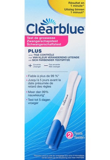 Clearblue Snelle Detectie Zwangerschapstest 2 stuks