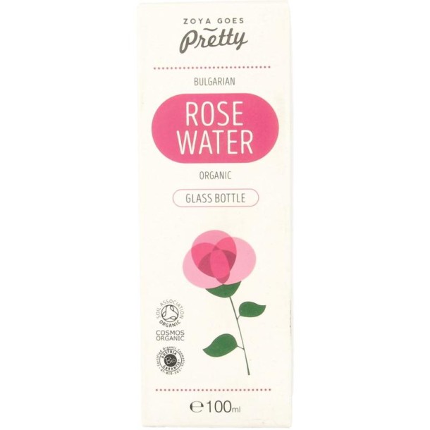 Zoya Goes Pretty Organic rose water glass bottle (100 Milliliter)