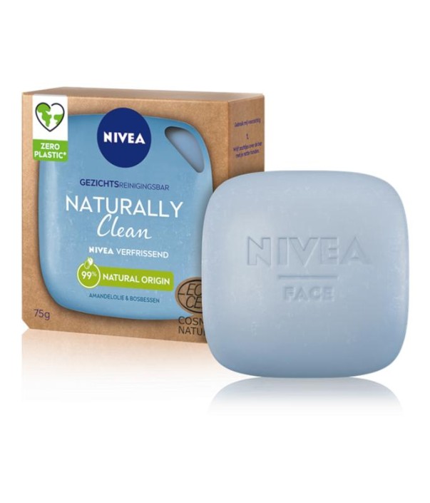 Nivea Naturally clean face bar verfrissend (75 Gram)