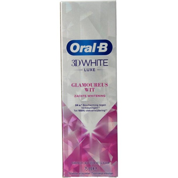 Oral B Tandpasta 3D white luxe glamorous white (75 Milliliter)