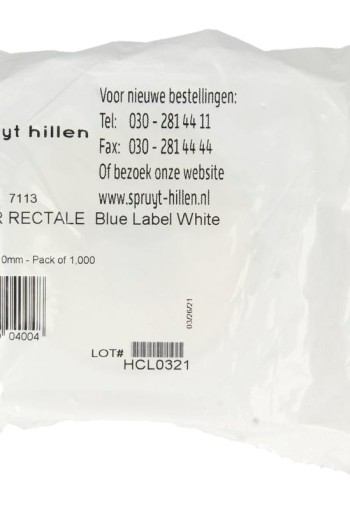 Spruyt Hillen Sticker rectale toediening (1000 Stuks)