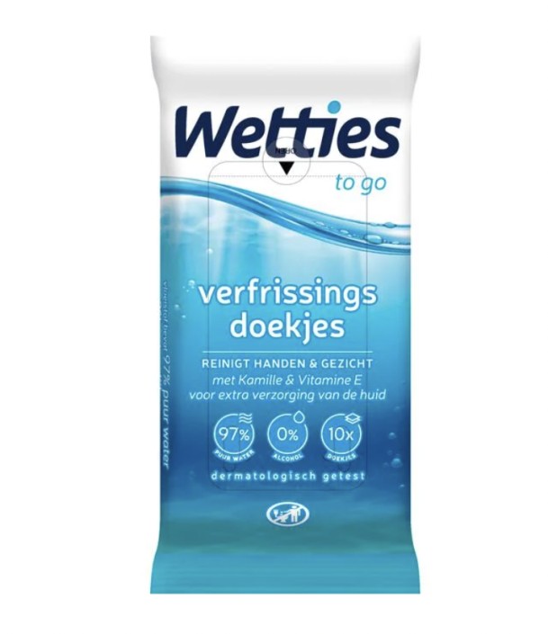 Wetties Pocket Verfrissingsdoekjes 20 stuks