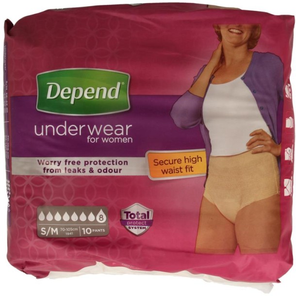 Depend Pants female super maat S/M (10 Stuks)