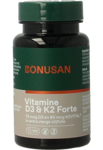 Bonusan Vitamine D3 & K2 (120 Softgels)