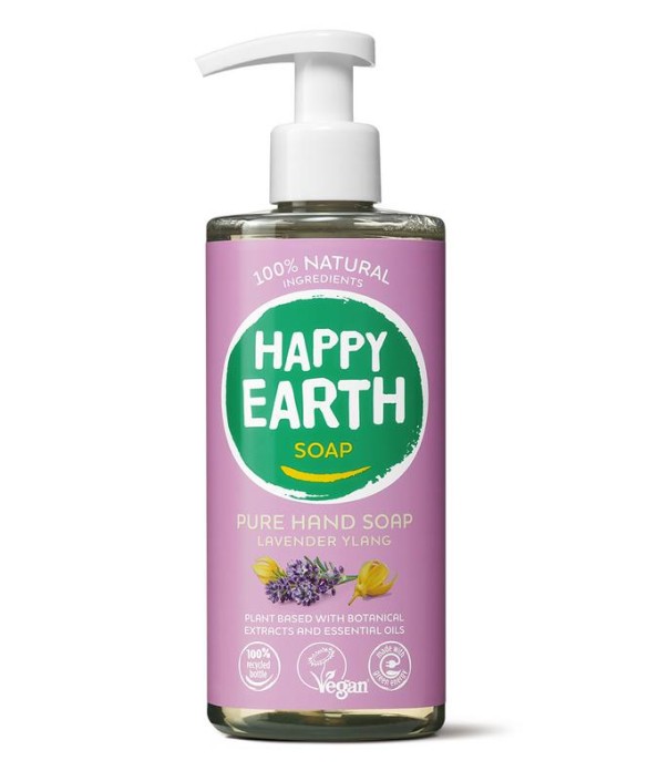 Happy Earth Pure hand soap lavender ylang (300 Milliliter)