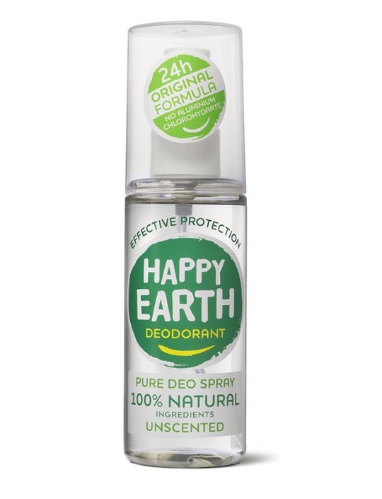 Happy Earth Pure deodorant spray unscented (100 Milliliter)