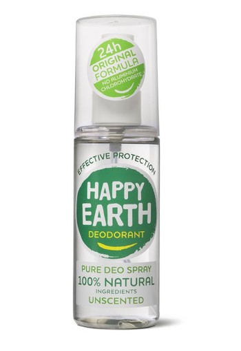 Happy Earth Pure deodorant spray unscented (100 Milliliter)