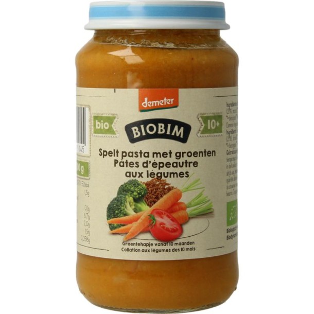 Biobim Speltpasta groente 10+ maanden demeter bio (220 Gram)
