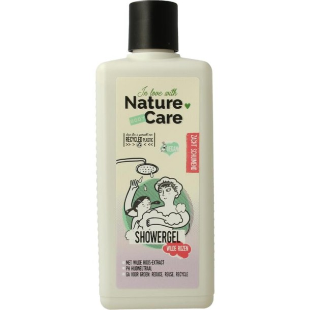 Nature Care Showergel wilde rozen (500 Milliliter)