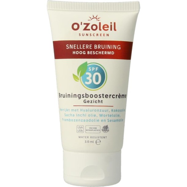 O'Zoleil Bruiningsboostercreme gezicht SPF30 (50 Milliliter)