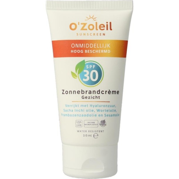 O'Zoleil Zonnebrandcreme gezicht SPF30 (50 Milliliter)