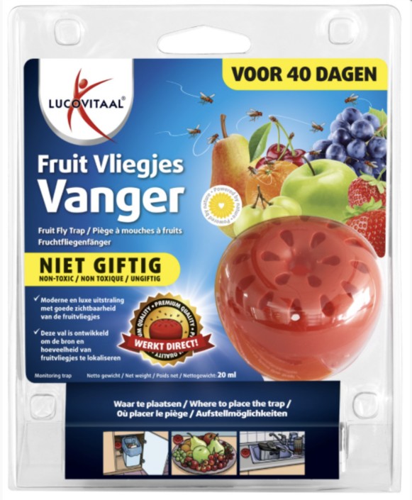 Lucovitaal Fruitvliegjes Vanger  2 stuks