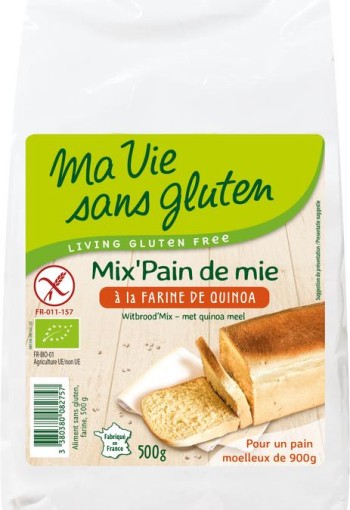 Ma Vie Sans Wit broodmix met quinomeel bio glutenvrij (500 Gram)