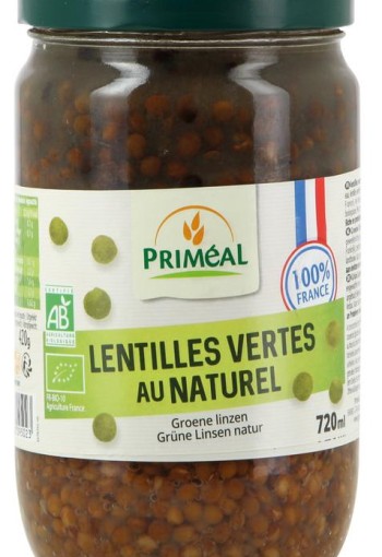 Primeal Groene linzen uit Frankrijk bio (660 Gram)