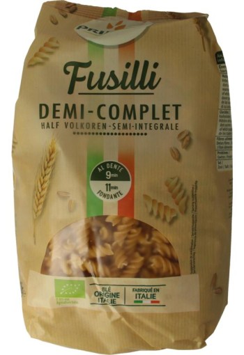 Primeal Fusilli halfvolkoren familie verpakking bio (1 Kilogram)