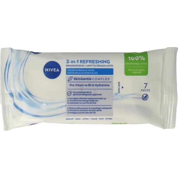 Nivea 3-in-1 Verfrissende doekjes mini (7 Stuks)