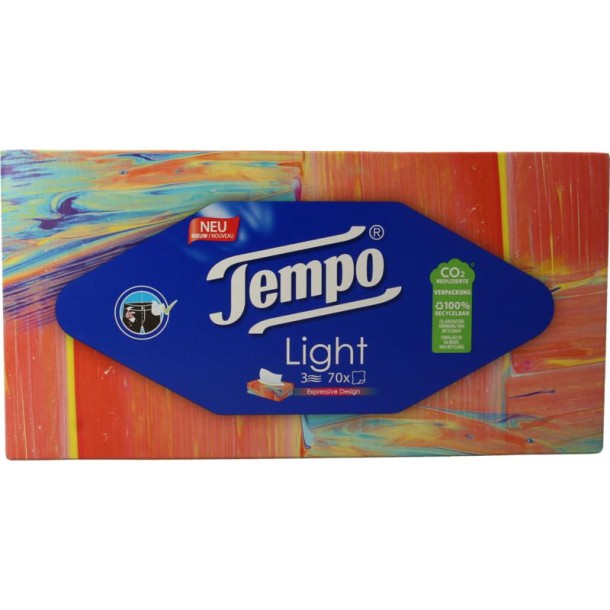 Tempo Tissue box light 3-laags (70 Stuks)