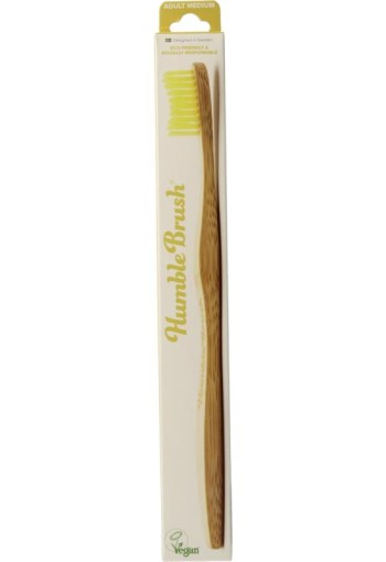 The Humble Co Tandenborstel bamboe medium geel (1 Stuks)
