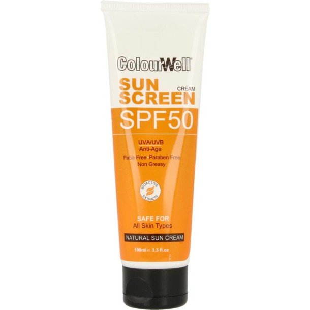 Colourwell Natuurlijke zonnecreme SPF50 (100 Milliliter)