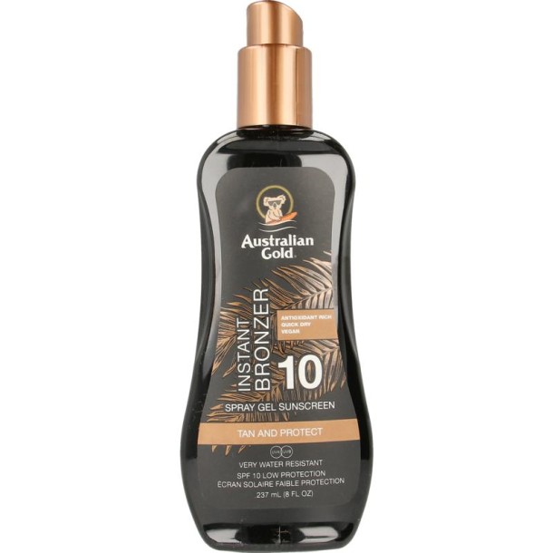 Australian Gold Spray gel met bronzer SPF10 (237 Milliliter)