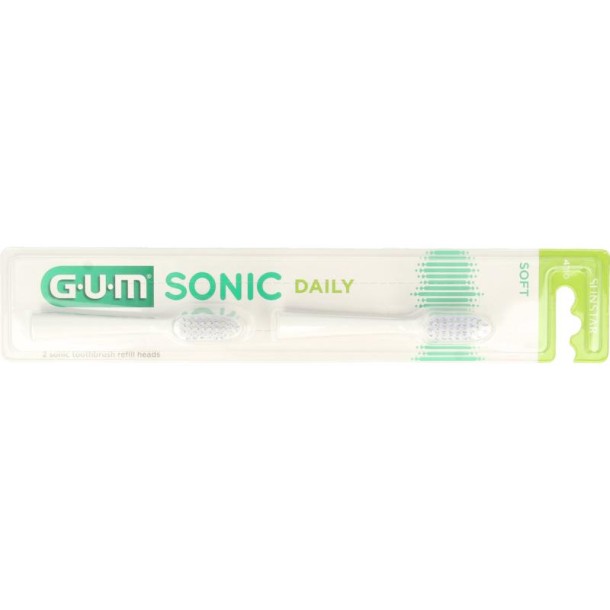 GUM Sonic opzetborstel wit (2 Stuks)