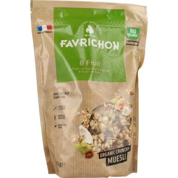 Favrichon 6 Vruchten muesli bio (375 Gram)