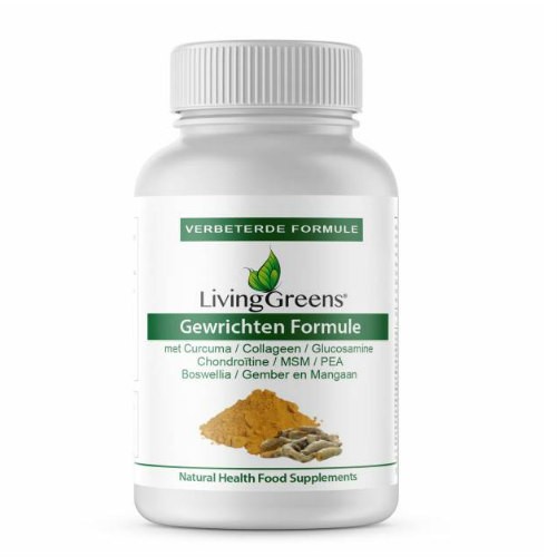 Livinggreens Gewrichten formule curcuma & collageen complex (60 Tabletten)