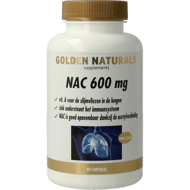 Golden Naturals NAC 600mg (90 Capsules)